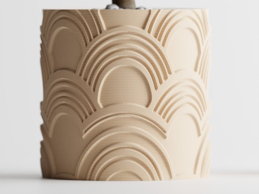 Květináč Wavy One - Barva: Bílá - matná - 002, Vnější rozměry: Ø 6 × V 6 cm