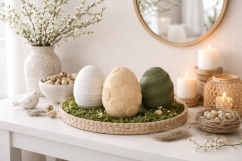 Dekorační vejce Terra – minimalistická jarní dekorace s texturou
