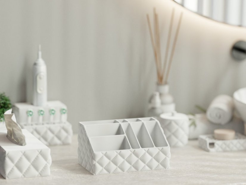 Organizér na kosmetiku Soffo - Barva: Bílá - matná - 002