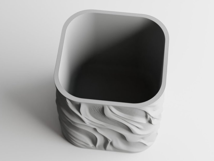 Květináč Zephyra - Barva: Tmavě červená - matná - 007, Vnější rozměry: Š 9 x H 9 x V 9 cm