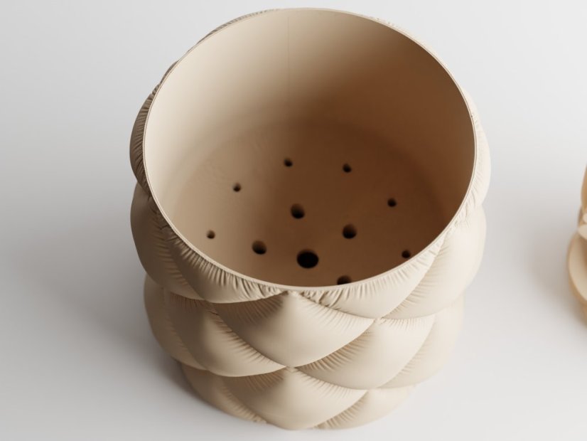 Květináč Soffo Drip - Barva: Cihlová - 020, Vnější rozměry: Ø 9 × V 8 cm