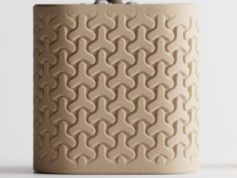 Květináč Seraphis - Barva: Béžová - matná - 006, Vnější rozměry: Š 9 x H 9 x V 9 cm