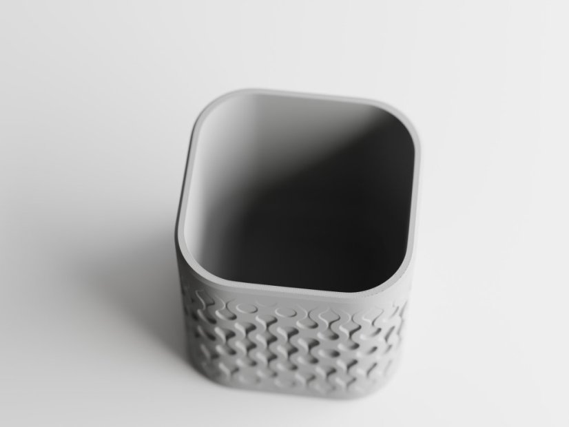 Květináč Flowform - Barva: Cihlová - 020, Vnější rozměry: Š 13 x H 13 x V 13 cm