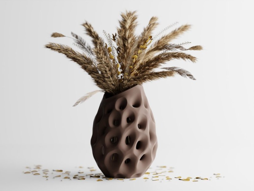 Váza Pora - Barva: Hnědá - matná - 005, Výška: 16 cm