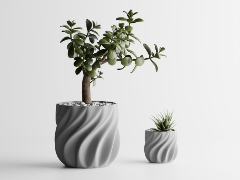 Květináč Twello - Barva: Šedá - matná - 003, Vnější rozměry: Ø 9,5 × V 9 cm