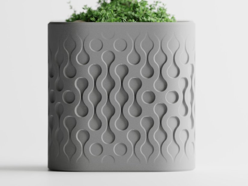 Květináč Flowform - Barva: Cihlová - 020, Vnější rozměry: Š 13 x H 13 x V 13 cm