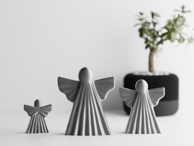 Vánoční dekorace Anděl - Barva: Stříbrná - 024, Výška: 14,5 cm