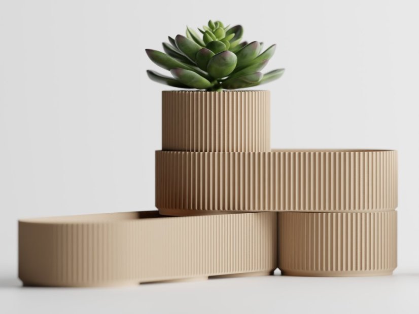 Modulární organizér Loopra - Barva: Tmavě zelená - matná - 004, Typ základny: Rovná základna (Flat)