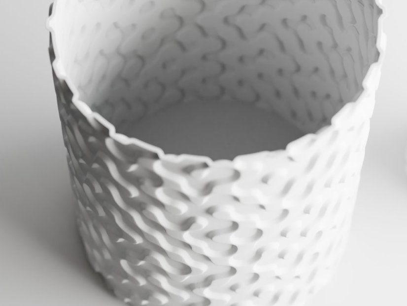 Květináč Flow - Barva: Tmavě modrá - matná - 008, Vnější rozměry: Ø 12,5 × V 15 cm