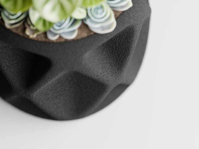 Květináč Tervielle - Barva: Tmavě zelená - matná - 004, Vnější rozměry: Š 10 x H 10 x V 8 cm