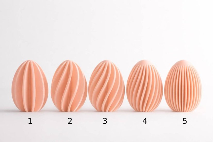 Velikonoční vejce Aurelline - dekorační - Barva: Oranžová Peach - matná - 100, Vyberte číslo: 5, Varianta: Volně stojící (plné)