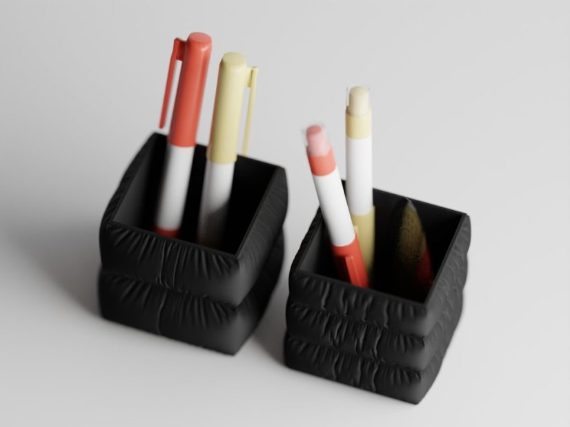 Set organizérů na psací potřeby Soffo Duo Pen - Barva: Cihlová - 020