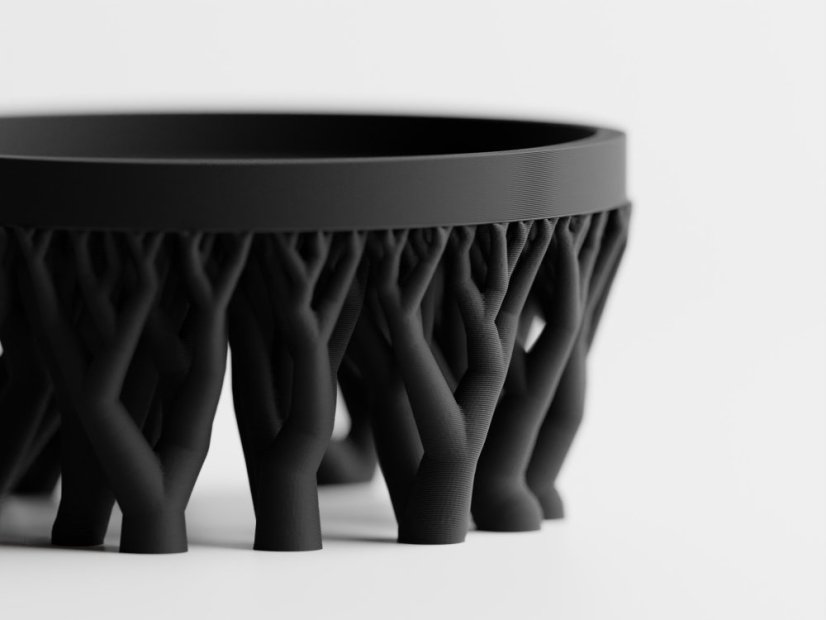 Organický stojan na květináč - Barva: Tmavě červená - matná - 007