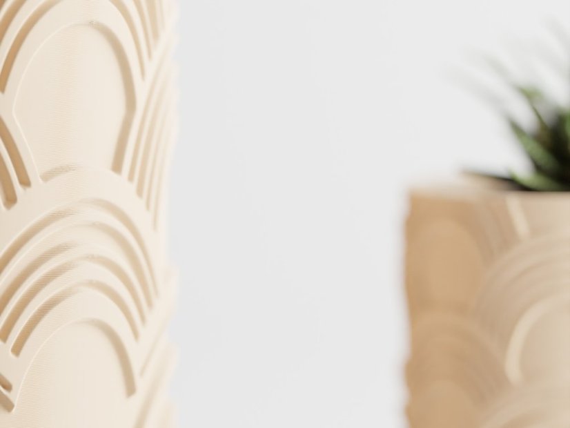 Květináč Wavy One - Barva: Bílá - matná - 002, Vnější rozměry: Ø 6 × V 6 cm