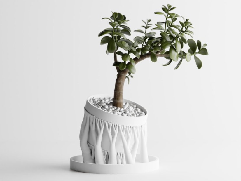 Květináč Organic One - Barva: Bílá - matná - 002, Vnější rozměry: Ø 15 × V 12 cm