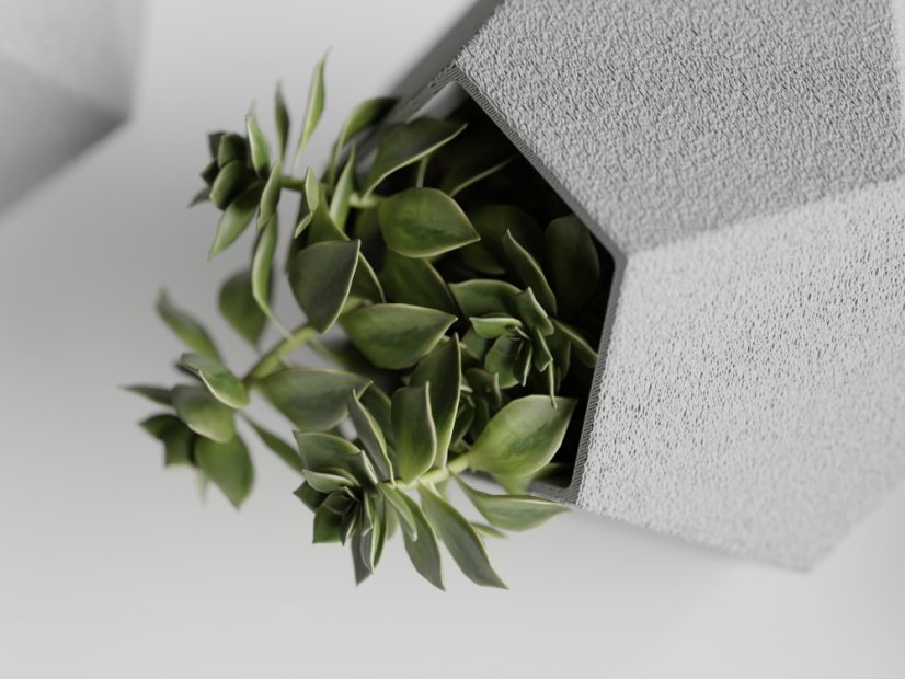 Geo Trio set květináčů - Barva: Tmavě zelená - matná - 004