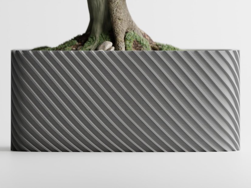 Květináč Ribbo Linea Rectangle - Barva: Tmavě zelená - matná - 004, Vnější rozměry: Š 18,5 x H 10,5 x V 8 cm