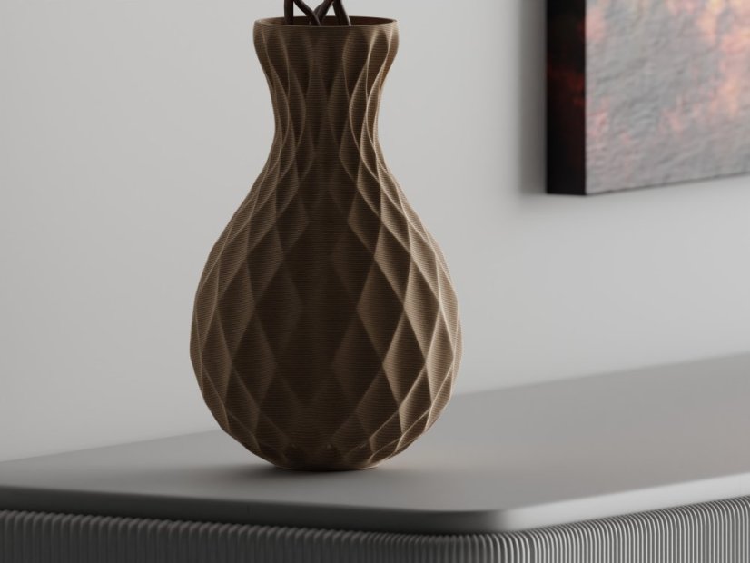 Váza Facet - Barva: Tmavě modrá - matná - 008, Vnější rozměry: Ø 12 × V 20 cm