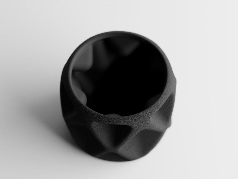 Květináč Tervielle - Barva: Hnědá - matná - 005, Vnější rozměry: Š 10 x H 10 x V 8 cm