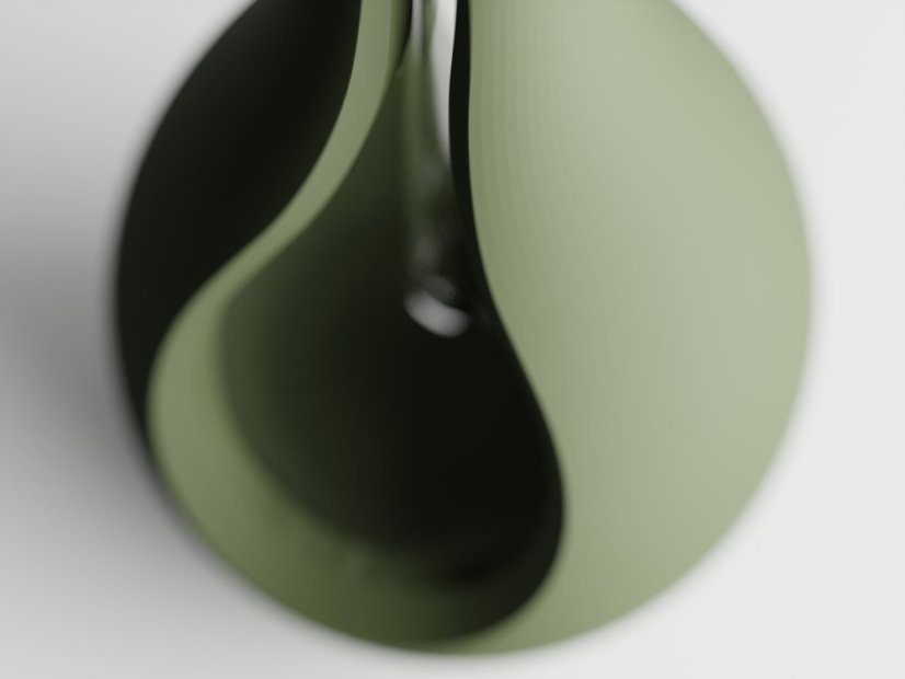 Váza Elysiar - Barva: Tmavě zelená - matná - 004, Povrch: Struktura (Fuzzy Skin)