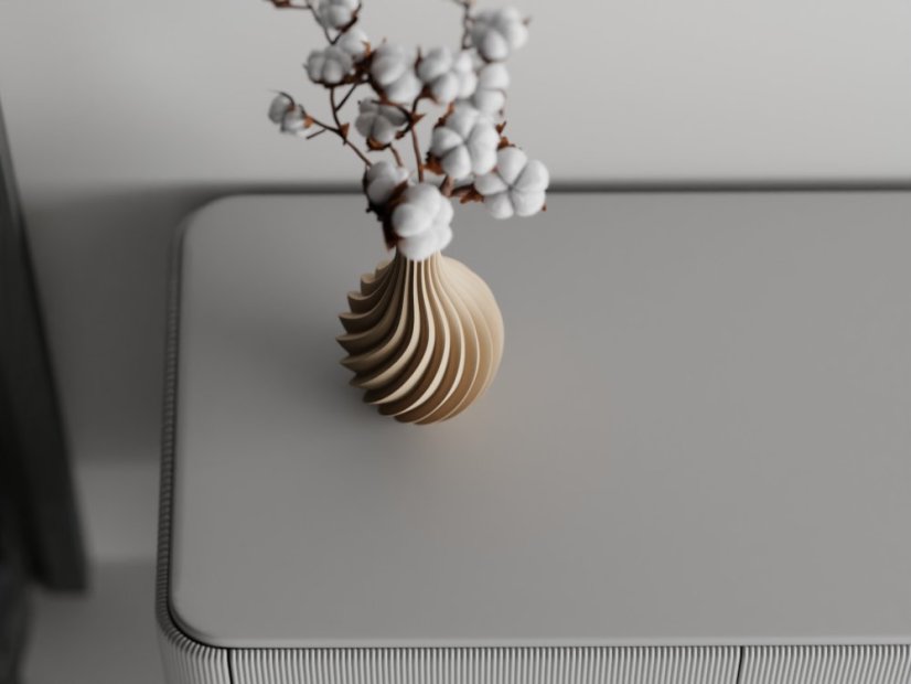 Váza Vortica - Barva: Tmavě červená - matná - 007, Vnější rozměry: Ø 10 × V 20 cm