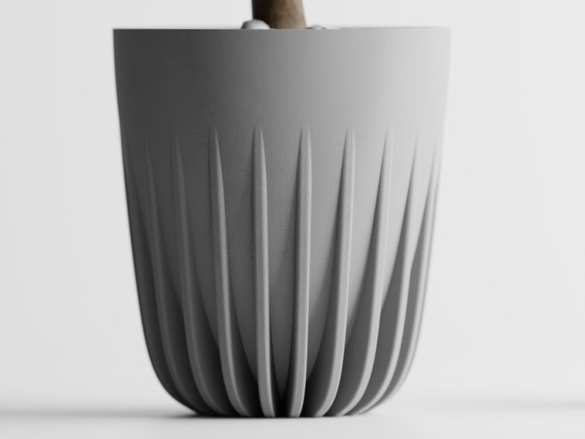 Květináč Aurea - Barva: Tmavě červená - matná - 007, Vnější rozměry: Ø 10,5 × V 12 cm