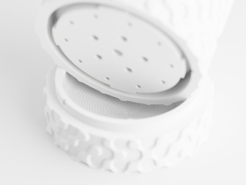 Květináč Flow Drip - Barva: Šedá - matná - 003, Vnější rozměry: Ø 14 × V 17 cm