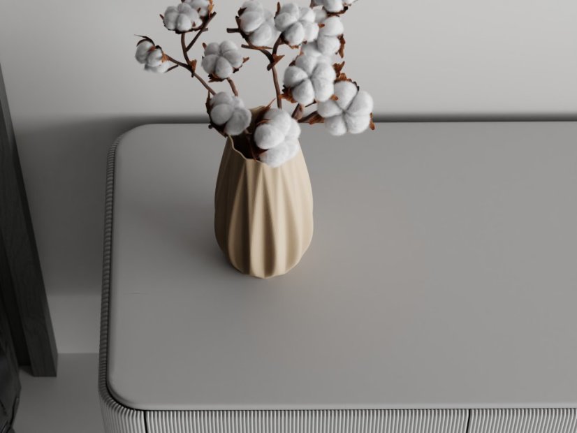 Váza Ribbo Straight - Barva: Cihlová - 020, Vnější rozměry: Ø 8,5 × V 18 cm