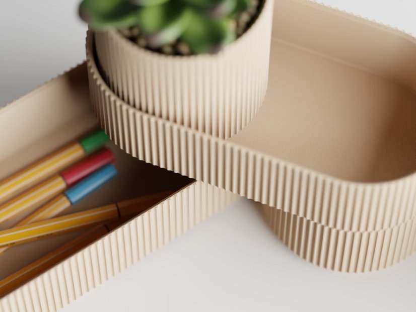 Modulární organizér Loopra - Barva: Tmavě zelená - matná - 004, Typ základny: Rovná základna (Flat)