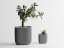 Kvetináč Ribbo Linea Cube - Barva: Šedá - matná - 003, Vnější rozměry: Š 7 x H 7 x V 7 cm