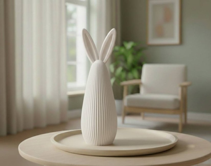 Velikonoční zajíček vysoký - Barva: Zelená Mint - matná - 101