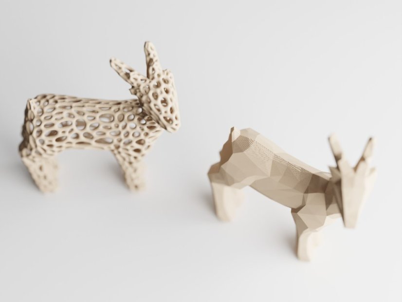 Vánoční dekorace Jelen - Barva: Tmavě zelená - matná - 004, Design: Organický