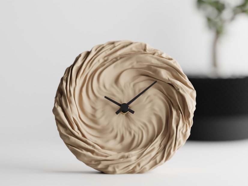 Hodiny Twist - Barva: Béžová - matná - 006
