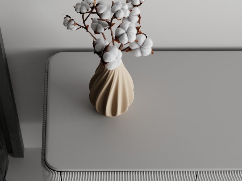 Váza Twist Elegance - Barva: Černá - matná - 001, Vnější rozměry: Ø 11 × V 22 cm