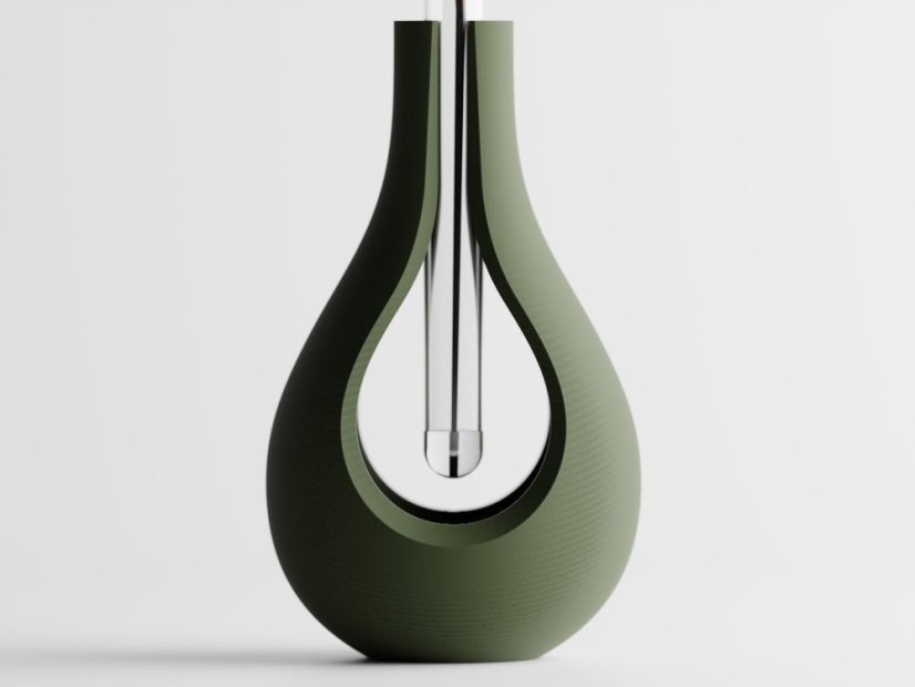 Váza Elysiar - Barva: Tmavě zelená - matná - 004, Povrch: Struktura (Fuzzy Skin)