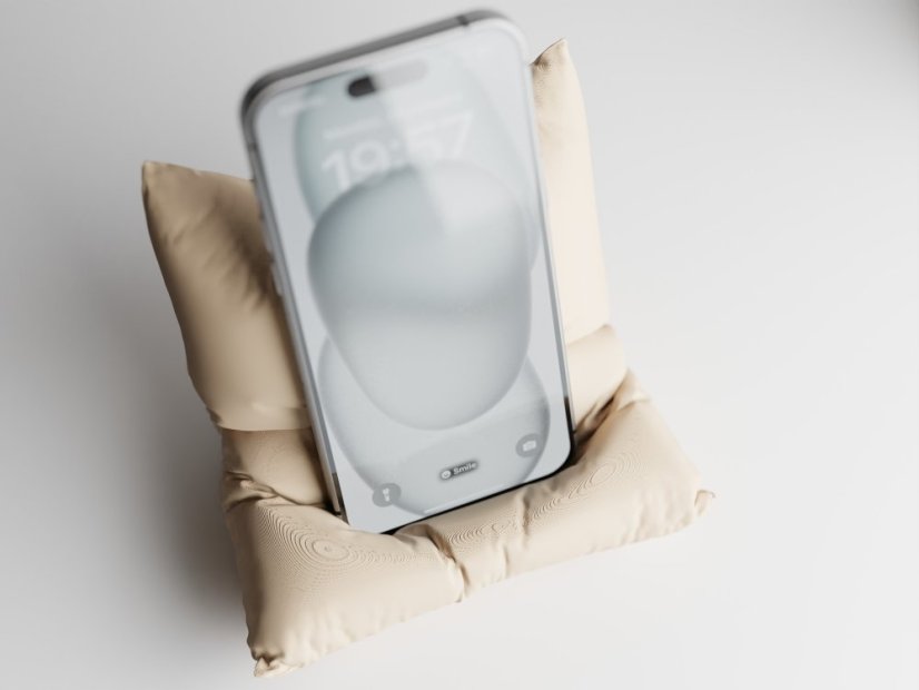 Držák na mobil Pillow - Barva: Tmavě červená - matná - 007