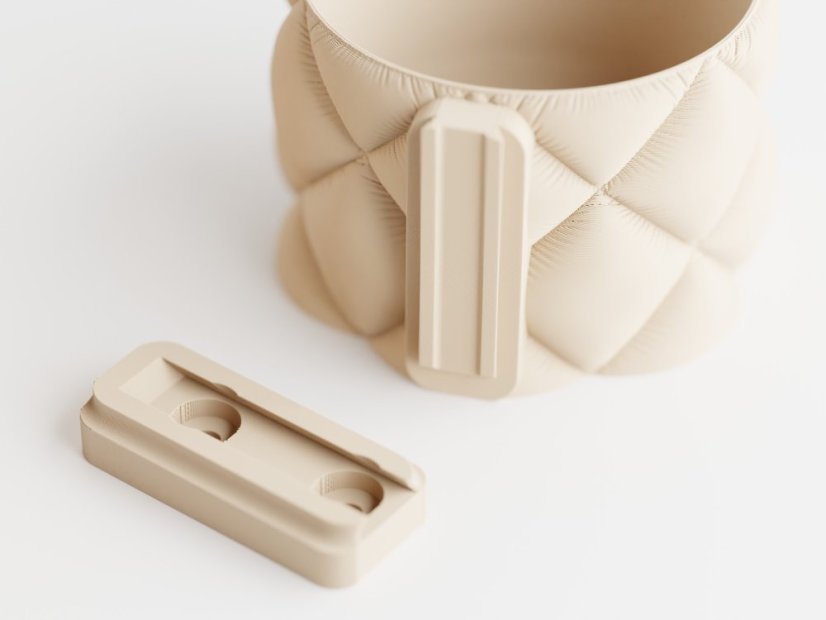 Květináč Soffo Drip Wall - Barva: Béžová - matná - 006, Vnější rozměry: Ø 9 × V 8 cm