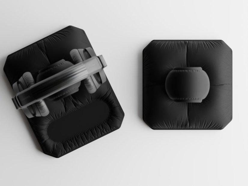 Stojánek na sluchátka Soffo Dock - Barva: Tmavě červená - matná - 007, Design: Bez misky
