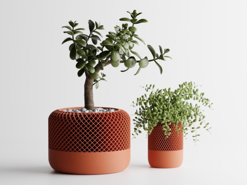 Květináč Home Classic - Barva: Cihlová - 020, Vnější rozměry: Ø 8 × V 6 cm