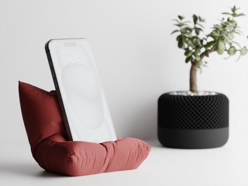 Držák na mobil Pillow - Barva: Tmavě červená - matná - 007