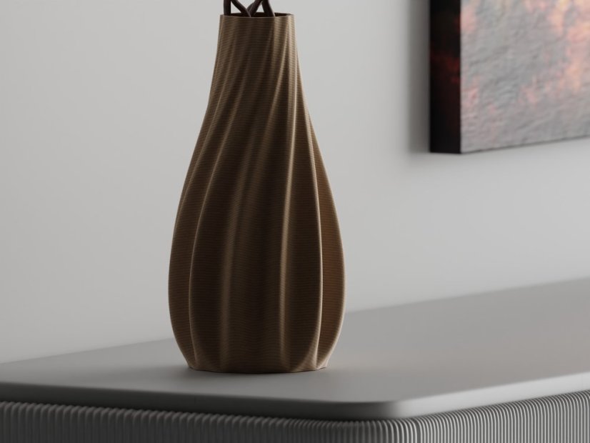 Váza Twist Elegance - Barva: Šedá - matná - 003, Vnější rozměry: Ø 9 × V 18 cm
