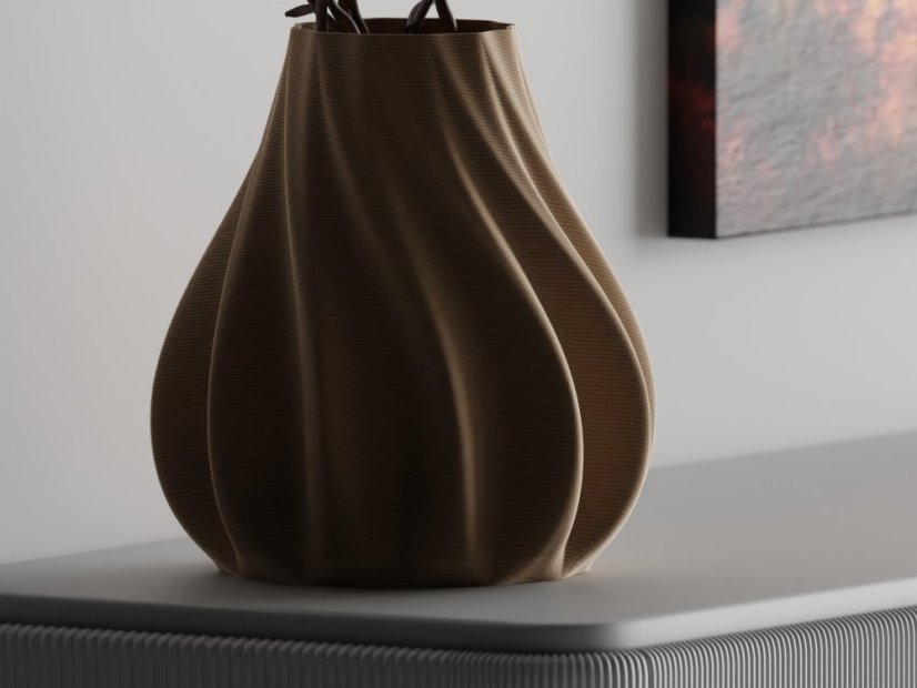 Váza Bloosom Twist - Barva: Tmavě červená - matná - 007, Vnější rozměry: Ø 16,5 × V 18 cm
