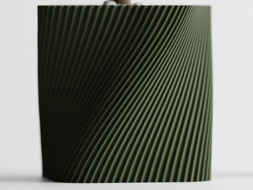 Květináč Twist Linea - Barva: Tmavě zelená - matná - 004, Vnější rozměry: Š 11,5 x H 11,5 x V 11,5 cm