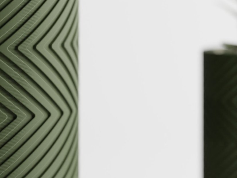 Květináč ZigZag - Barva: Šedá - matná - 003, Vnější rozměry: Ø 8 × V 10 cm