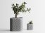 Květináč Seraphis - Barva: Šedá - matná - 003, Vnější rozměry: Š 6,5 x H 6,5 x V 6,5 cm