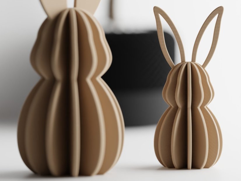 Velikonoční dekorace zajíc Lepora - Barva: Tmavě červená - matná - 007, Výška: 14 cm, Typ oušek: Vyřízlé