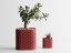 Květináč Seraphis - Barva: Tmavě červená - matná - 007, Vnější rozměry: Š 6,5 x H 6,5 x V 6,5 cm