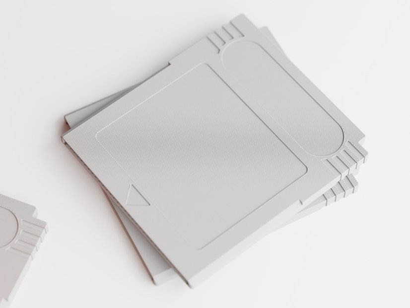 Sada 5ks podtácků RetroSave + úložný box - Barva: Cihlová - 020