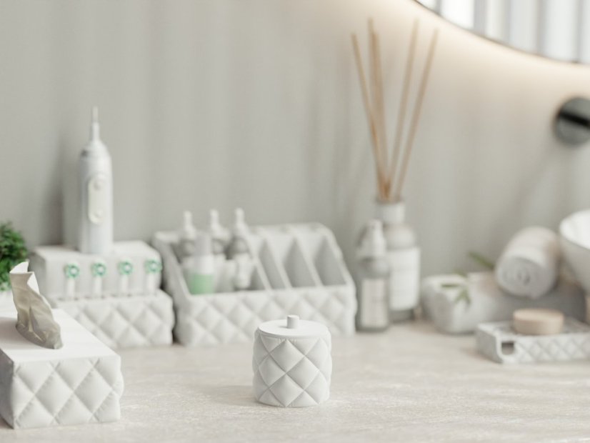 Dávkovač vatových tamponů Soffo - Barva: Béžová - matná - 006