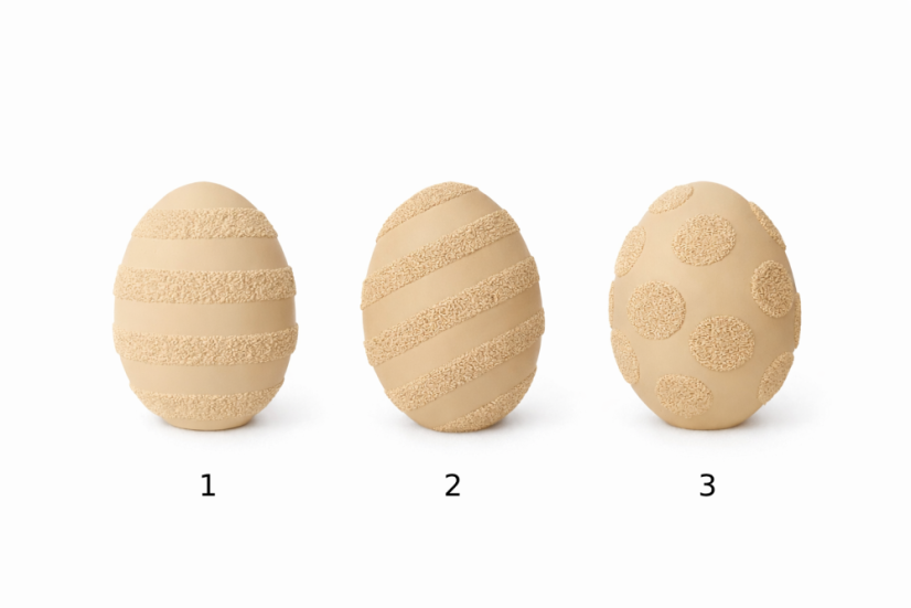 Dekorační vejce Terra – minimalistická jarní dekorace s texturou - Barva: Zelená Mint - matná - 101, Vyberte číslo: 1